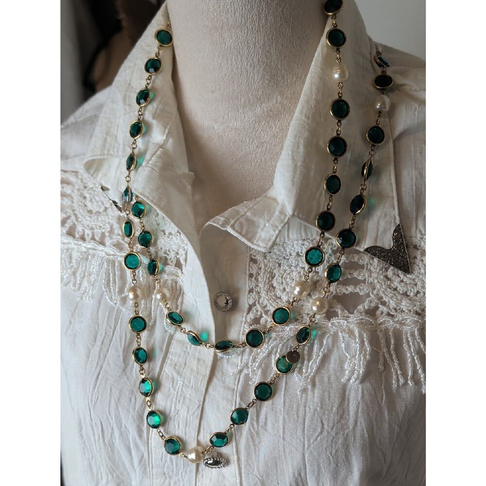 Stunning!!! Chanel Gold-Plated Vintage 1981 Gripoix & Faux Pearl Necklace - Picture 14 of 14